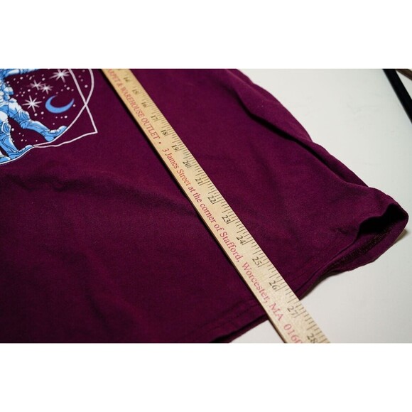 Worldcon Science Fiction convention T-shirt L maroon space astronaut - Picture 5 of 5